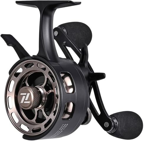 Ice Fishing Inline Reel with Magnetic Drop-System, 3.2:1 Ratio, 3+1 Bearings, Two-Way Free-Spool Lever, ABS and Metal Build in Saudi Arabia