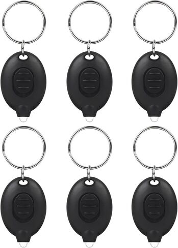 7 Pcs LED Keychain Flashlight Mini Keychain Light Bright Tiny Flashlight Small Portable Flashlight Battery Powered with Key Ring for Outdoor Activities And Emergency Lighting, 7 Light Colors of Shells in Saudi Arabia
