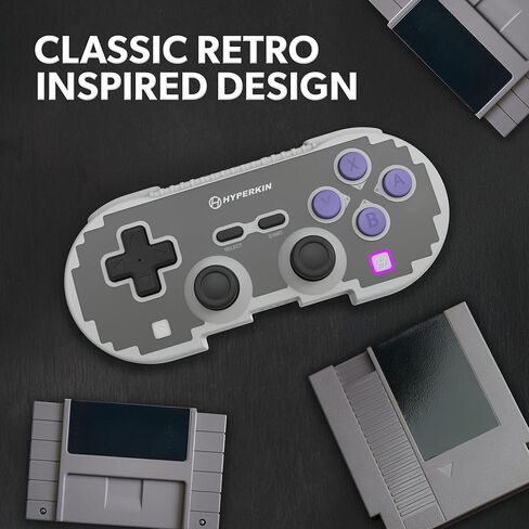 Hyperkin Retro Pixel Art Wireless Gaming Controller with Hall Effect Joystick, Bluetooth PC Controller with 15H Battery Life for Nintendo Switch, Switch 2/OLED/Lite, Steam, Windows 10/11, Android, iOS in Saudi Arabia
