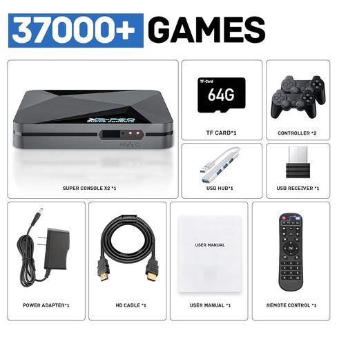 Kinhank 2026 Upgrade Super Console X2 pro with 37000+classic Games Retro Game Console, Video Game Console with EmuELEC 4.6/Android 9.0 in 1 in Saudi Arabia