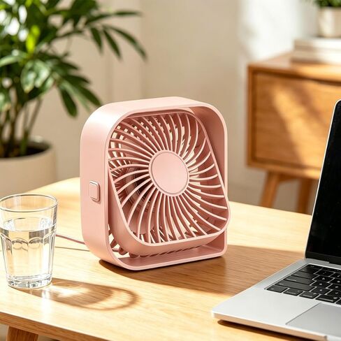 Portable USB Desk Fan with 3 Speed Settings, 360° Rotatable Head, Quiet Operation Personal Cooling Fan for Home Office Bedroom Travel and Outdoor Activities in Saudi Arabia