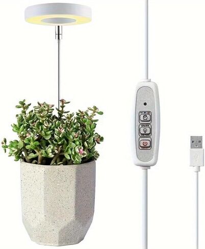 Plant Grow Light,LED Growing Light Full Spectrum for Indoor Plants,Height Adjustable, Automatic Timer, 5V Low Safe Voltage,Idea for Large Plant Light in Saudi Arabia