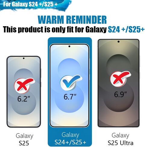 [حافظة بطارية مطورة لهاتف Samsung Galaxy S25+ / S24+، حافظة شاحن بطارية ممتدة قابلة لإعادة الشحن بقدرة 5000 مللي أمبير في الساعة، أضف 100% عصير إضافي (6.7 بوصة) أسود in Kuwait