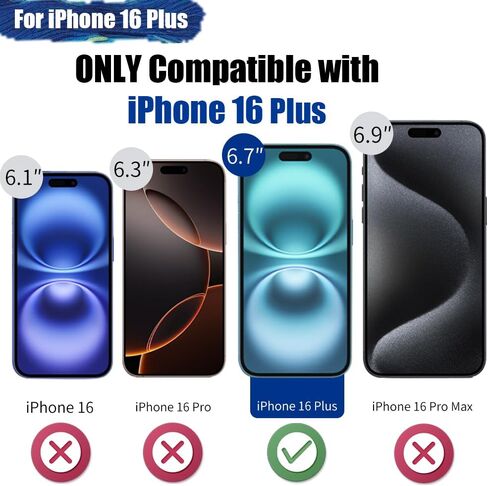 حافظة بطارية لهاتف iPhone 16 Plus، حافظة شحن/شاحن بطارية ممتدة قابلة لإعادة الشحن بقدرة 6000 مللي أمبير في الساعة، أضف عصيرًا إضافيًا بنسبة 100% (6.7 بوصة) أسود in Kuwait