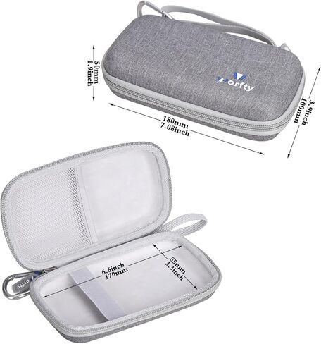 Case for VEEKTOMX Portable Charger with Built in Cables 10000mAh / 20000mAh Power Bank for iPhone with AC Wall Plug - Hard Protective Travel Carrying Storage Bag (Grey) in Saudi Arabia