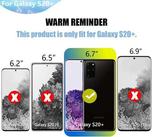 حافظة بطارية لهاتف سامسونج جالاكسي S20+ بلس 5G، حافظة شحن بطارية ممتدة قابلة لإعادة الشحن بقدرة 6000 مللي أمبير في الساعة، أضف 100% عصير إضافي (6.7 بوصة) أسود in Kuwait