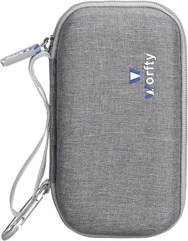 Case for VEEKTOMX Portable Charger with Built in Cables 10000mAh / 20000mAh Power Bank for iPhone with AC Wall Plug - Hard Protective Travel Carrying Storage Bag (Grey) in Saudi Arabia