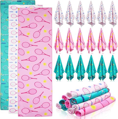 12 Pcs Tennis Cooling Towels Gifts 40 x 12 Inch Breathable Chilly Towel Soft Microfiber Fast Drying Ice Towel Workout Sweat Washcloths Tennis Towels for Women Men Team Sports Player Coach Gift in Saudi Arabia