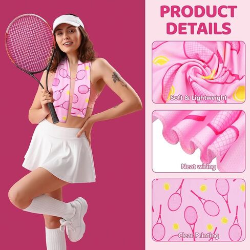 12 Pcs Tennis Cooling Towels Gifts 40 x 12 Inch Breathable Chilly Towel Soft Microfiber Fast Drying Ice Towel Workout Sweat Washcloths Tennis Towels for Women Men Team Sports Player Coach Gift in Saudi Arabia