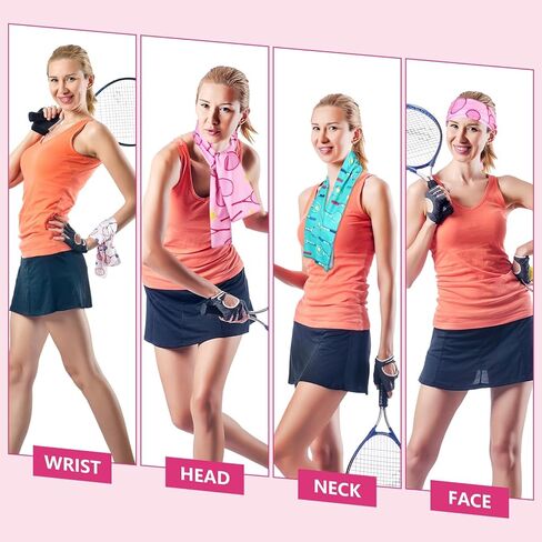 12 Pcs Tennis Cooling Towels Gifts 40 x 12 Inch Breathable Chilly Towel Soft Microfiber Fast Drying Ice Towel Workout Sweat Washcloths Tennis Towels for Women Men Team Sports Player Coach Gift in Saudi Arabia