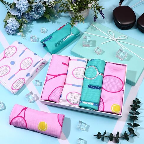 12 Pcs Tennis Cooling Towels Gifts 40 x 12 Inch Breathable Chilly Towel Soft Microfiber Fast Drying Ice Towel Workout Sweat Washcloths Tennis Towels for Women Men Team Sports Player Coach Gift in Saudi Arabia