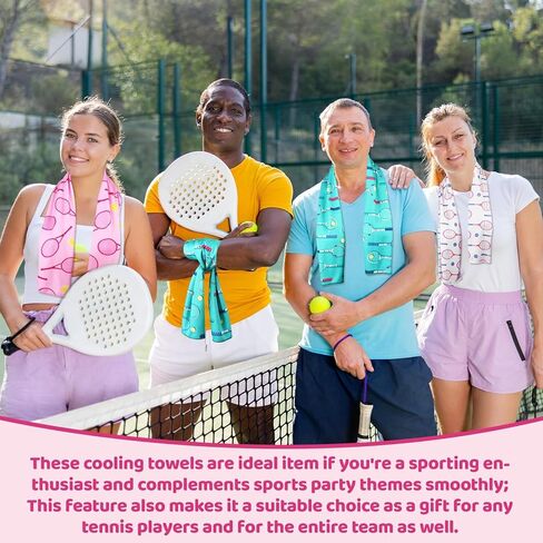 12 Pcs Tennis Cooling Towels Gifts 40 x 12 Inch Breathable Chilly Towel Soft Microfiber Fast Drying Ice Towel Workout Sweat Washcloths Tennis Towels for Women Men Team Sports Player Coach Gift in Saudi Arabia