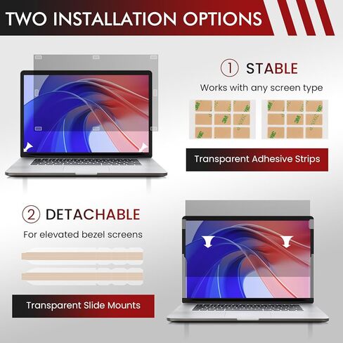 LAMA 2 PACK 14 Inch Universal Laptop Privacy Screen Filter for 14" Laptop (16:9), Anti-Blue Light/Anti-Glare/Anti UV Privacy Screen Protector (WxH: 310mm*174mm) with Privacy Protection/Eye Protection in Saudi Arabia