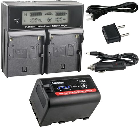 Kastar 1-Pack Battery and AC LCD Dual Fast Charger Compatible with Sony HD422 PHU-60K PXW-FS5 PXW-FS5K PXW-FS5M2 PXW-FS7 PXW-FS7K PXW-FS7M2 PXW-FS7M2K PXW-FX6 ILME-FX6 PXW-FX9 XDCAM PXW-FX9K Camera in Saudi Arabia