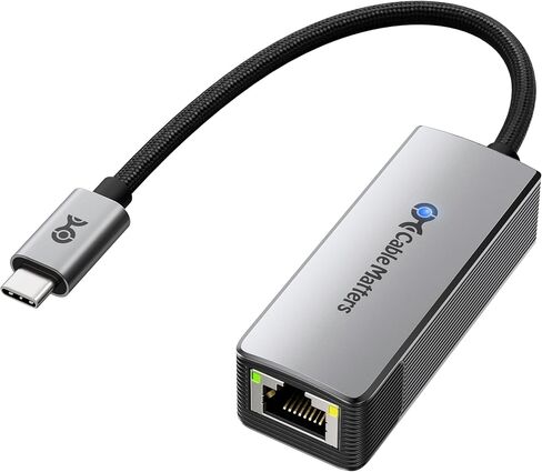 Cable Matters محول USB C إلى 10 جيجابت إيثرنت، محول 10 جيجابت من النوع C إلى إيثرنت، متوافق مع USB4 وThunderbolt 5/4/3، حرارة منخفضة وصامتة، سرعة في العالم الحقيقي: ~ 7 جيجابت في الثانية على نظام التشغيل Windows / ~ 5 جيجابت في الثانية على نظام التشغيل ma in Saudi Arabia