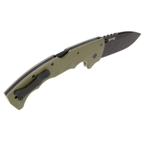 Cold Steel 5 Max 5-Inch S35VN Steel Drop Point Durable Resistant Blade Everyday Carry Outdoor Hunting Tactical Folding Pocket Knife with Dark Green G10 Ergonomic Handle & Tri-Ad Lock in Saudi Arabia
