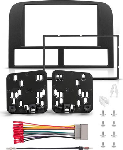 NuIth Double Din Radio Dash Kit w/Radio Wire for 2002-2004 Jeep Grand Cherokee, Double DIN Aftermarket Stereo Navigation Installation Kit, 2 Din Radio Bezel for Grand Cherokee (Dash Kit+Radio Wire) in Saudi Arabia