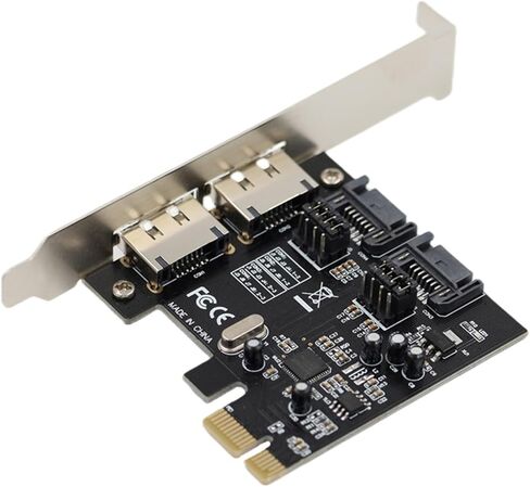 بطاقة كومبو موسعة PCI-E Express SATA3 SATA3.0 بسرعة 6 جيجابت/ثانية+eSATA SATA III ASM1061 in Saudi Arabia