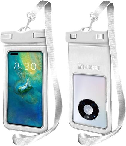 Waterproof Phone Pouch 1 Pack Universal Dry Bag for iPhone 16 15 14 13 Pro Max Galaxy,Beach Swimming Cruise Kayak Travel Essentials White in Saudi Arabia
