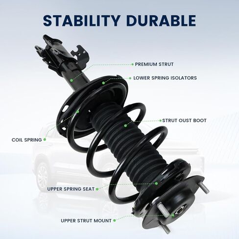 2PCS Front Shocks Absorbers Struts for 2004 2005 2006 Toyota Camry/Toyota Solara/Lexus ES330 (Exc. Adaptive Variable Suspension), Left & Right Complete Shocks w/Coil Spring Assembly 172205 172206 in Saudi Arabia