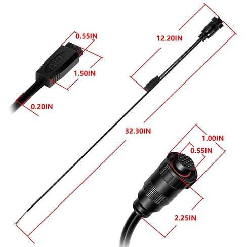 720080-1 AS كابل مقسم GPS NMEA 2 يناسب مكتشف الأسماك Humminbird Onix SOLIX in Kuwait