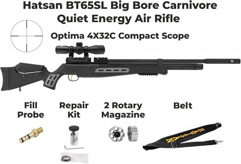 Hatsan BT 65 SL QE Big Bore Carnivore PCP بندقية هوائية مع نطاق 4x32 مع الحزمة المضمنة in Saudi Arabia