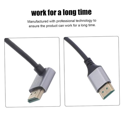 Zerodeko 8k High-Definition Cable 1m Upward Elbow Male to Male Video Cord for Tv Computer Monitor, Flexible Wire Compatible with Laptop and Set-top Box in Saudi Arabia