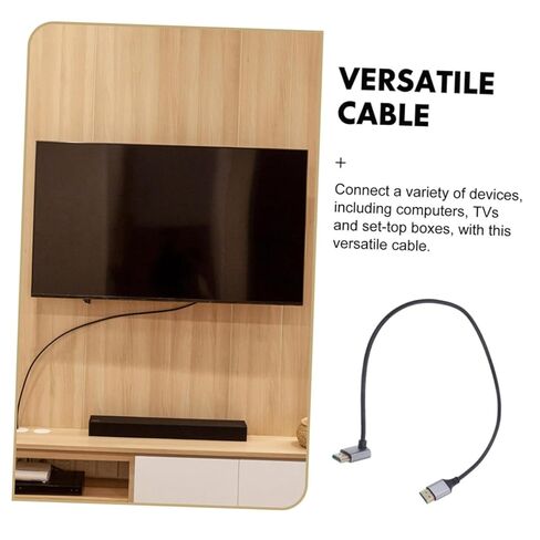 Zerodeko 8k High-Definition Cable 1m Upward Elbow Male to Male Video Cord for Tv Computer Monitor, Flexible Wire Compatible with Laptop and Set-top Box in Saudi Arabia