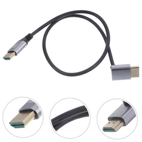 Zerodeko 8k High-Definition Cable 1m Upward Elbow Male to Male Video Cord for Tv Computer Monitor, Flexible Wire Compatible with Laptop and Set-top Box in Saudi Arabia