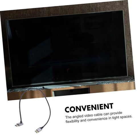 Zerodeko 8k High-Definition Cable 1m Upward Elbow Male to Male Video Cord for Tv Computer Monitor, Flexible Wire Compatible with Laptop and Set-top Box in Saudi Arabia