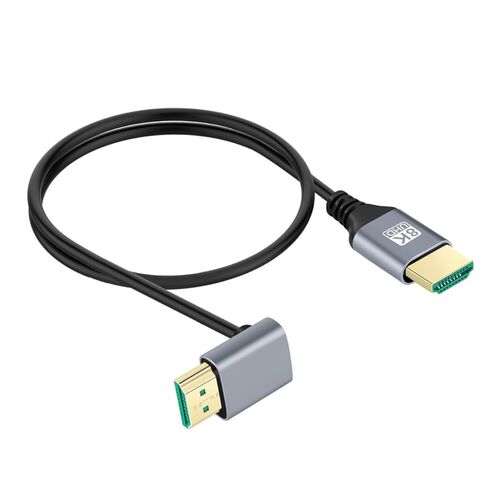 ARTIBETTER 8k High-Resolution Male to Male Video Cable 1 Meter Upward Elbow Connector for Display Screen Cord Compatible with Tv Couplers in Saudi Arabia