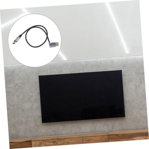 ARTIBETTER 8k High-Resolution Male to Male Video Cable 1 Meter Upward Elbow Connector for Display Screen Cord Compatible with Tv Couplers in Saudi Arabia
