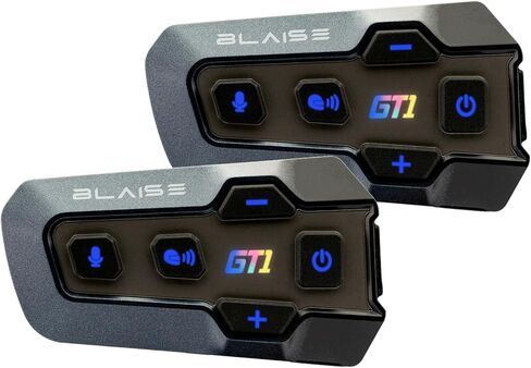 Blaise GT1 ترقية خوذة دراجة نارية سماعة بلوتوث الاتصال الداخلي 2 الدراجين الموسيقى حصة خوذة نظام الاتصالات IPX6 للماء (ترقية حزمة واحدة-أسود) in Saudi Arabia