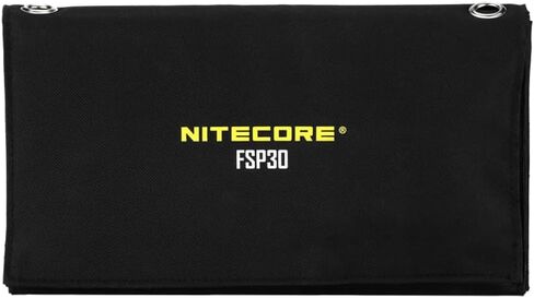 NITECORE FSP30 30W Portable Solar Charger, USB-A & USB 3 Output Ports, High Efficent 4 Foldable Panels for Camping Hiking Van RV Trip Compatible with Phones and Tablets with Nitecore Sticker in Saudi Arabia