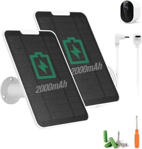 Solar Panel Charger Compatible with Arlo Pro Security Camera 2K HDR(6th Gen, 2025 Release), Built-in Battery Solar Panel for Arlo Pro 6/6XL, 9.8ft USB-C Plug Cable, IP65 Waterproof, Wall Mount, 3 Pack in Saudi Arabia