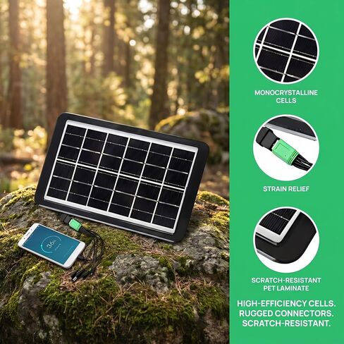 Solar Panel for Camera, 3W Solar Charger Compatible with Rings Spotlight &All-New Stick Up Outdoor Cam Battery, 10ft Long Cable with USB-C to Ring Barrel Plug Adapter(Black) in Saudi Arabia