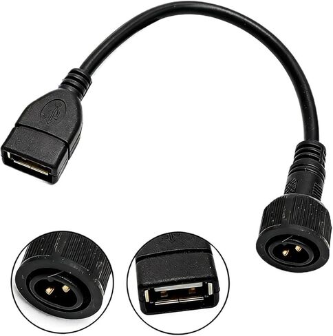لوحة شمسية مقاومة للماء في الهواء الطلق إلى محول USB، موصل ذكر أنثى مزدوج الدبوس مقاوم للماء IP65 إلى محول شحن USB أنثى للوحة الشمسية، مصابيح LED خارجية، كاميرات أمنية (Femai إلى USBA) in Kuwait
