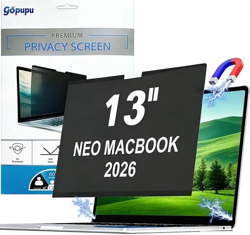 واقي شاشة مغناطيسي قوي للخصوصية متوافق مع Macbook Neo 13 بوصة 2026 A18 Pro، واقي شاشة قابل للإزالة وفيلم الخصوصية Mac Book Neo 13 بوصة، مرشح شاشة كمبيوتر محمول مضاد للوهج الأزرق وحماية العين ضد التجسس A3404 in Saudi Arabia