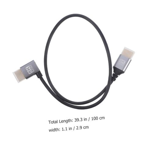 8k Male to Male Video Cord 1m with Left Bent Connector for Monitor and Tv, High-Speed Video Cable for PC and Set-top Box Electronics in Saudi Arabia