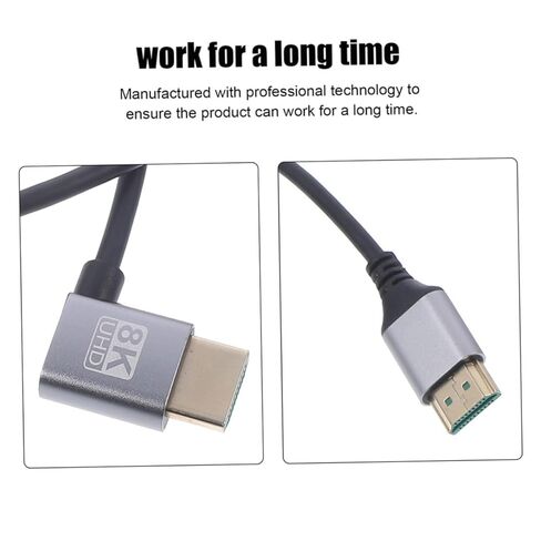 8k Male to Male Video Cord 1m with Left Bent Connector for Monitor and Tv, High-Speed Video Cable for PC and Set-top Box Electronics in Saudi Arabia