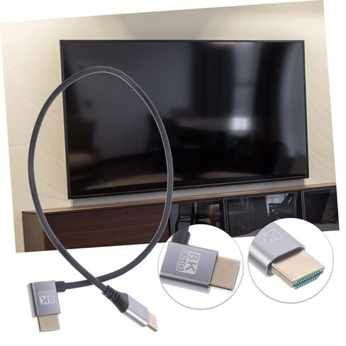 8k Male to Male Video Cord 1m with Left Bent Connector for Monitor and Tv, High-Speed Video Cable for PC and Set-top Box Electronics in Saudi Arabia
