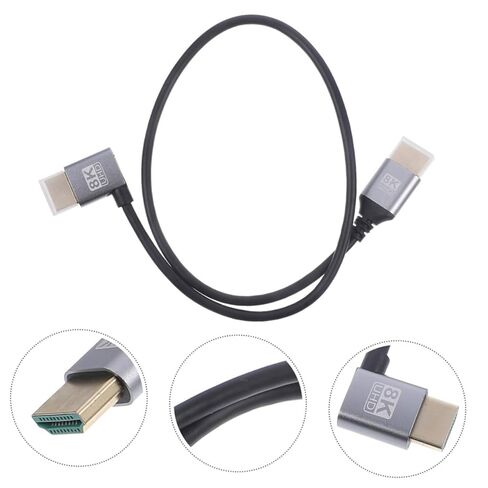 8k Male to Male Video Cord 1m with Left Bent Connector for Monitor and Tv, High-Speed Video Cable for PC and Set-top Box Electronics in Saudi Arabia