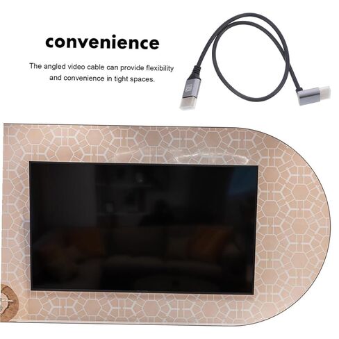 Toddmomy 8k Male to Male Video Cable Upward Angle 1 Meter High-Resolution Display Cord for Computer and Tv Connection Laptop Accessory in Saudi Arabia