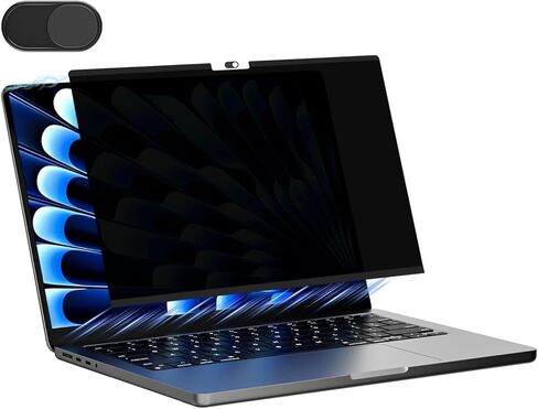 شاشة خصوصية MacBook Pro مغناطيسية من imluckies لجهاز MacBook Pro 16 و16.2 بوصة 2021-2024 (M1، M2، M3، M4، Pro، Max)، قابلة للإزالة وإعادة الاستخدام، فلتر خاص واقي مغناطيسي مضاد للوهج مع غطاء عدسة in Kuwait