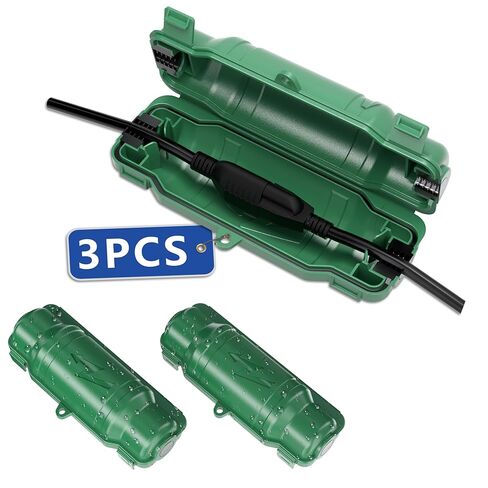 3 Pack Outdoor Extension Cord Safety Cover with Waterproof Seal IP54 Water-Resistant, Weatherproof Electrical Connection Box with 2 Latches, Plug, Socket, Holiday Decoration Light, Black in Kuwait