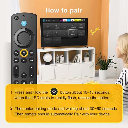 Replacement Firestick Remote Control (NS-RCFNA-21) for Insignia FireSeries Smart TV Stick, TV Stick 2nd/3rd Gen, Omni Series, TV Stick 4K Select/Plus/Max, TV Stick 4K/Lite & Cube in Saudi Arabia