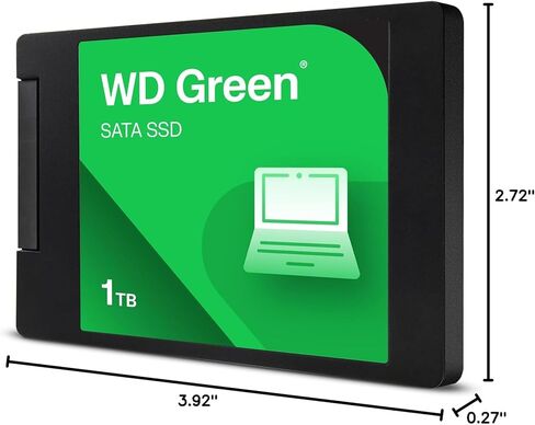 Western Digital WD Green SATA 1TB, Up to 545MB/s, 2.5"/7mm, 3Y Warranty, Internal Solid State Drive (WDS100T5G0A-00CPT0) in Saudi Arabia