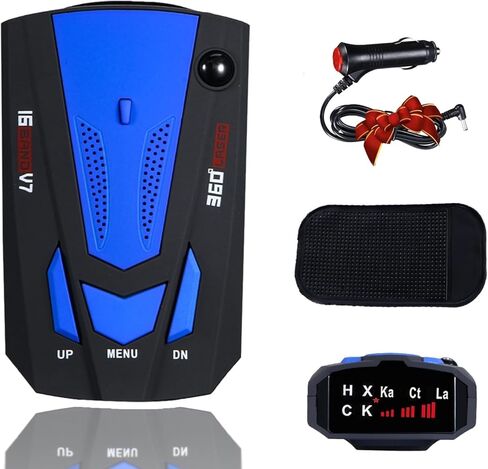 Speed Sentinel Radar Detector: New 360° Dectector Driving Aids for Cars Long Range Detection,Voice Alerts,LED Display for City Road/Highway (Blue) in Saudi Arabia