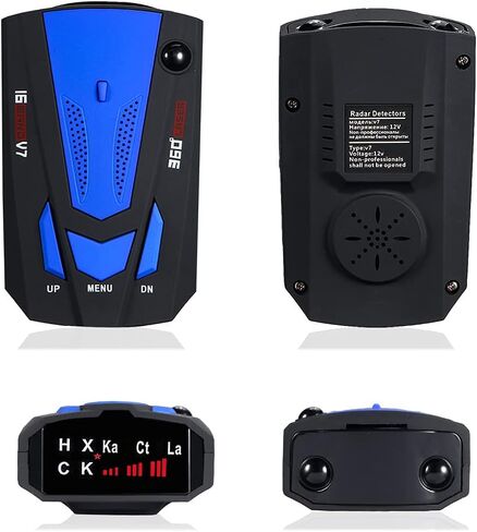 Speed Sentinel Radar Detector: New 360° Dectector Driving Aids for Cars Long Range Detection,Voice Alerts,LED Display for City Road/Highway (Blue) in Saudi Arabia