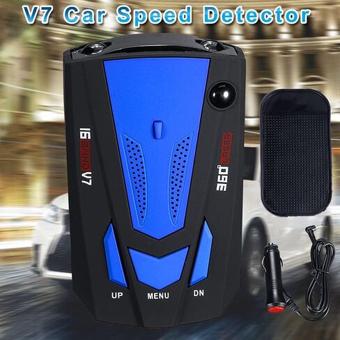 Speed Sentinel Radar Detector: New 360° Dectector Driving Aids for Cars Long Range Detection,Voice Alerts,LED Display for City Road/Highway (Blue) in Saudi Arabia